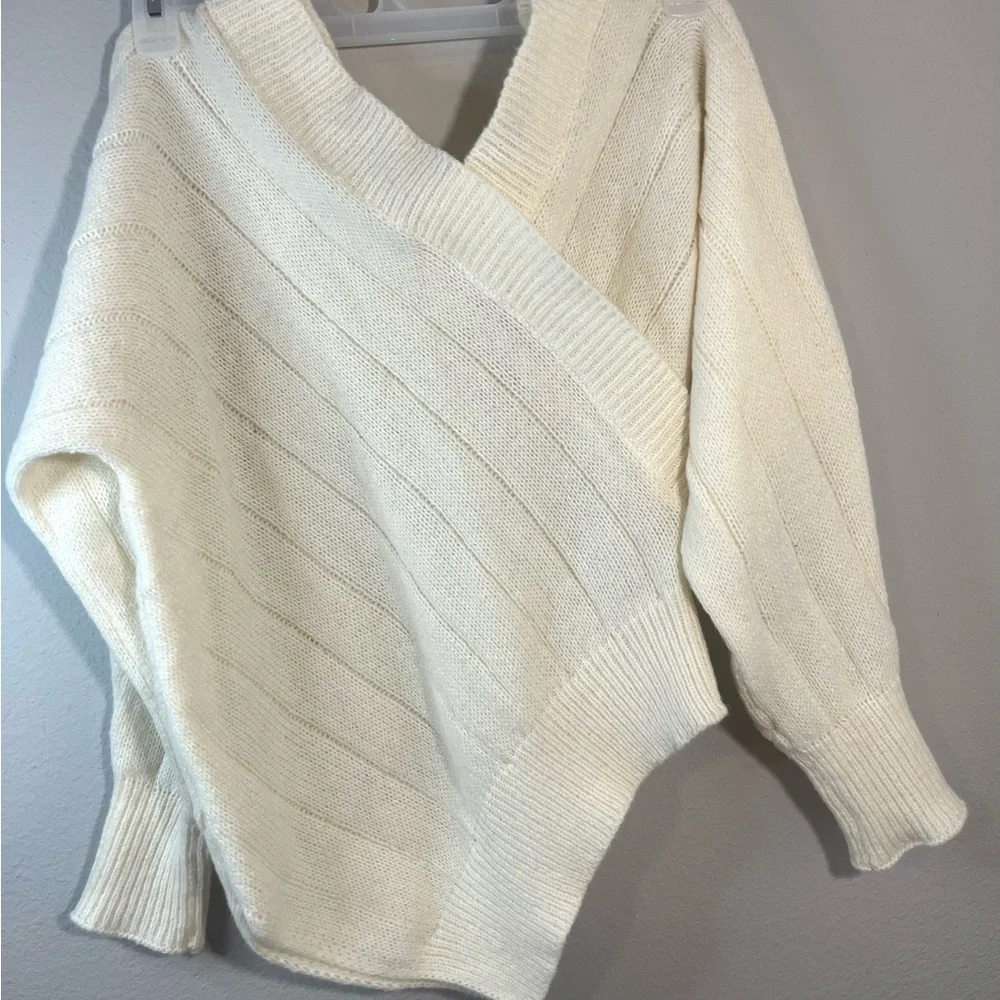 WRAPPED SWEATER WITH UNEVEN BOTTOM Size S - Picture 3 of 6